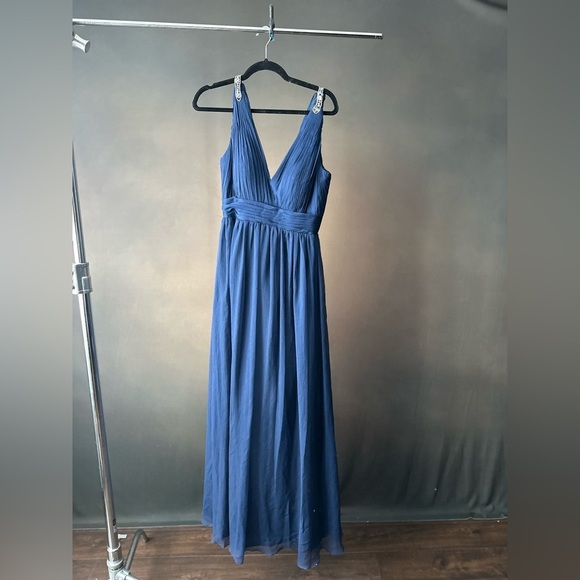 Navy Blue Bari Jay Wedding Dress #B14 - Picture 2 of 4